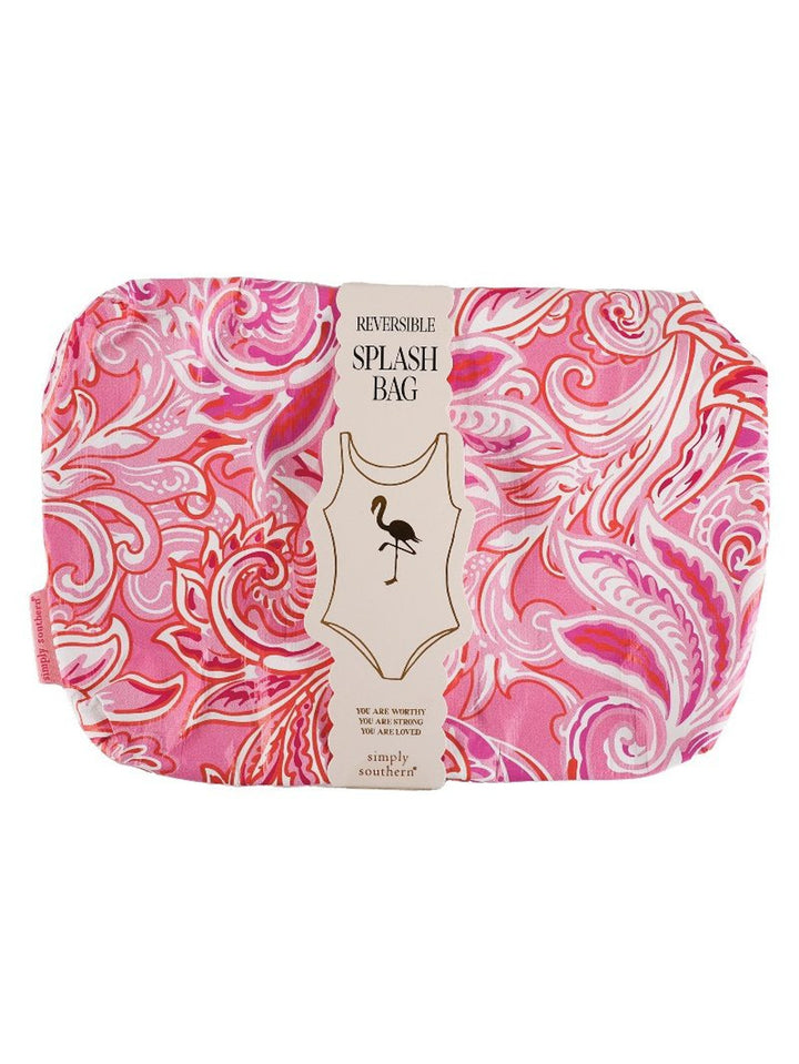Simply Southern:Reversible Splash Bag - Pink Paisley