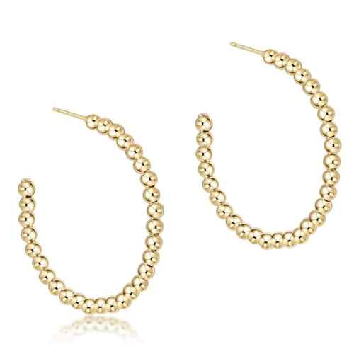 enewton: Beaded Classic 1.25 Post - 3mm Gold