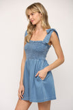 Tie It Up Chambray Romper