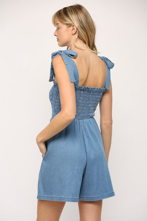 Tie It Up Chambray Romper