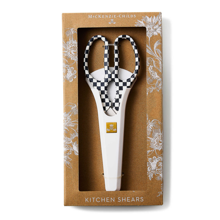 MacKenzie Childs: Black & White Check Kitchen Shears