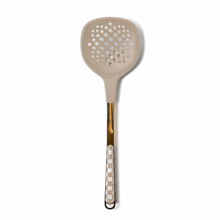 MacKenzie Childs: Mocha Check Slotted Turner