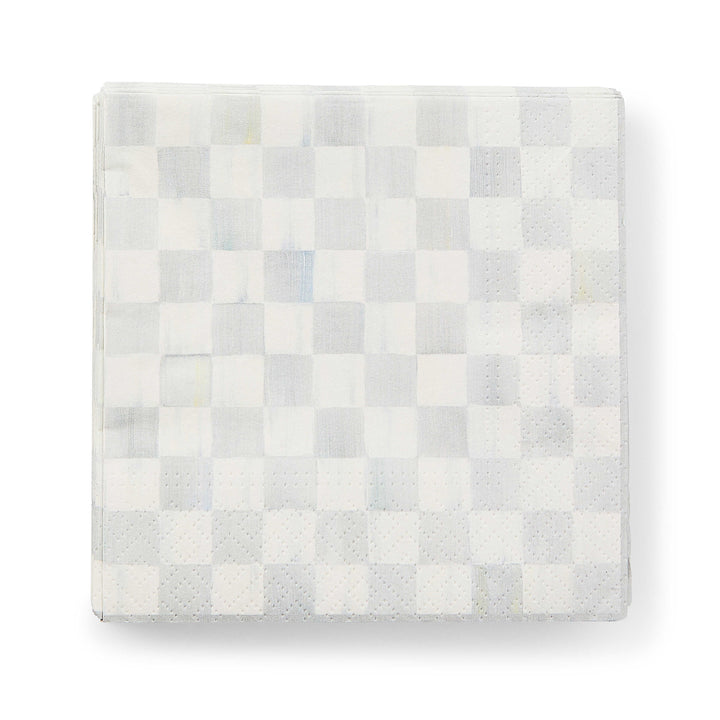 MacKenzie Childs: Sterling Check Cocktail Paper Napkins