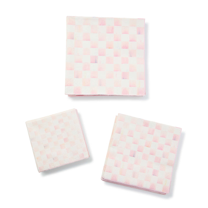 MacKenzie Childs: Rosy Check Cocktail Paper Napkins