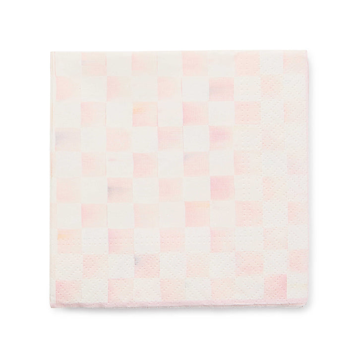 MacKenzie Childs: Rosy Check Cocktail Paper Napkins