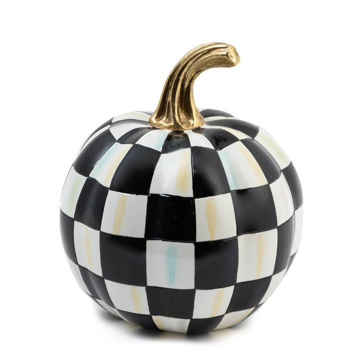 MacKenzie Childs: Courtly Check Glossy Mini Pumpkin