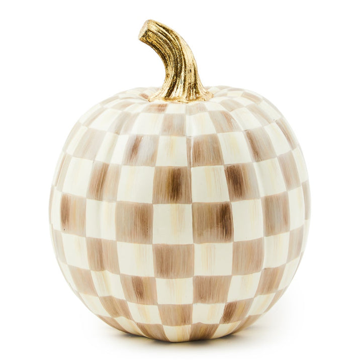 MacKenzie Childs: Mocha Check Small Pumpkin