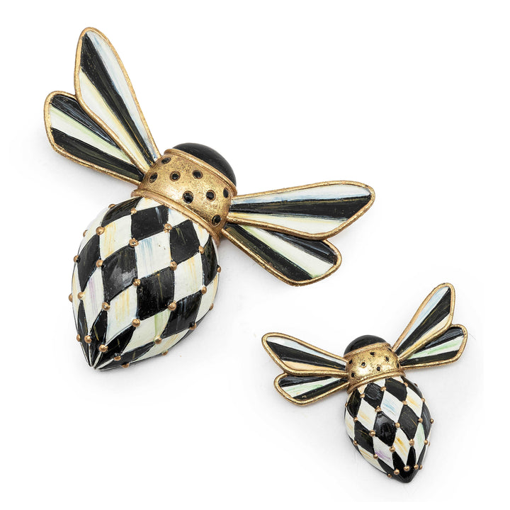 MacKenzie Childs: Courtly Check Bee Magnets, Set of 2