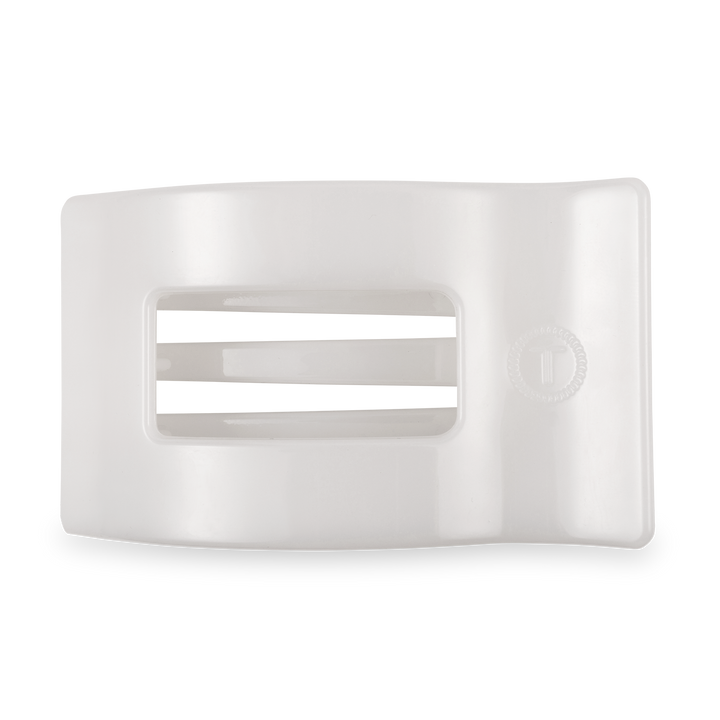 Flat Rectangle Hair Clip | Large | Coconut White