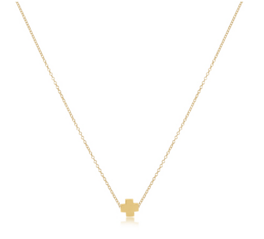 enewton: 16" Necklace Gold - Signature Cross Gold