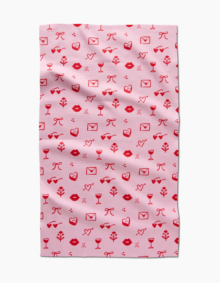 V Day Doodles Tea Towel