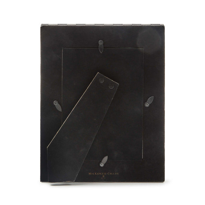 MacKenzie Childs: Black Faux Leather 5" x 7" Frame