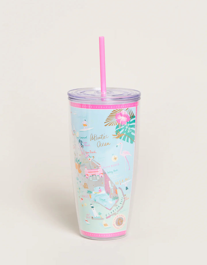 Spartina 449: Clear Drink Tumbler Florida 24oz