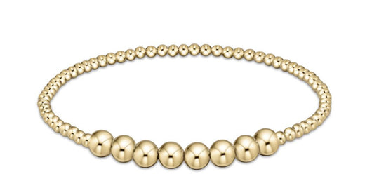 enewton: Classic Gold Beaded Bliss2.5mm + 5mm Bracelet - Gold