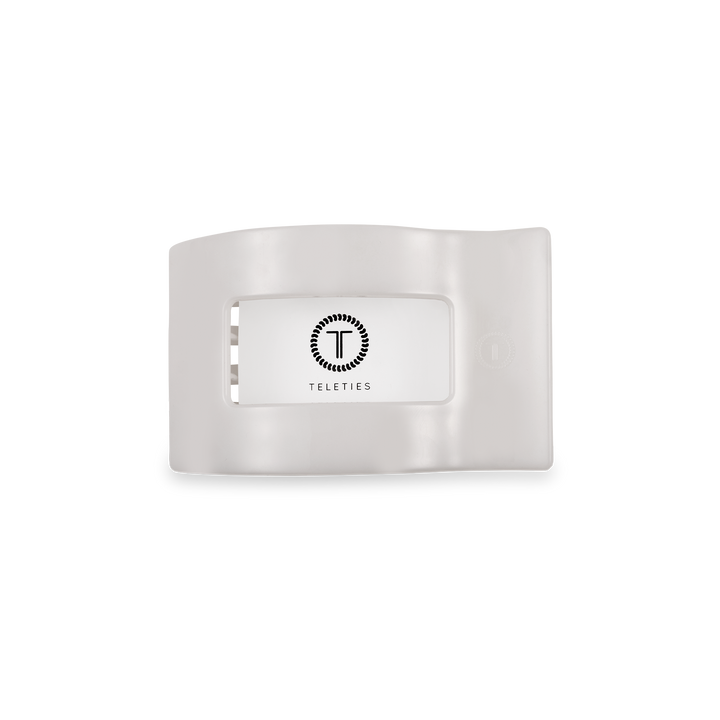 Flat Rectangle Hair Clip | Small | Coconut White