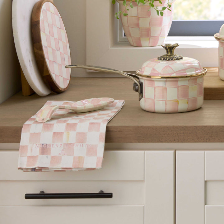 MacKenzie Childs: Rosy Check Dish Towel