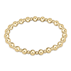 enewton: Classic Grateful Pattern 5mm Gold Bead Bracelet