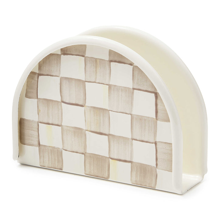 MacKenzie Childs: Mocha Check Napkin Holder
