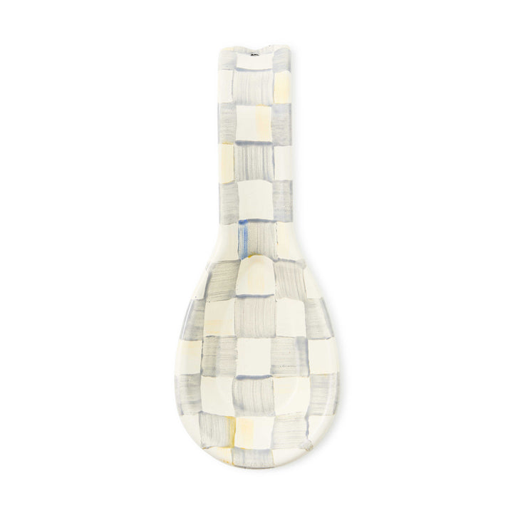 MacKenzie Childs: Sterling Check Spoon Rest