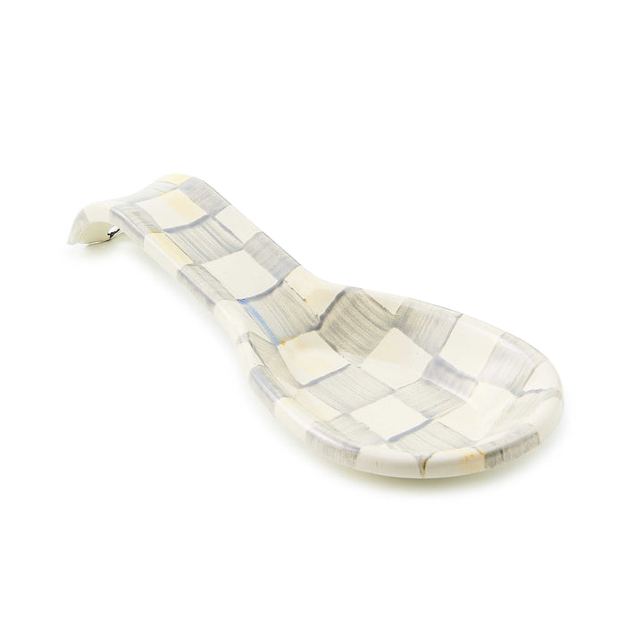 MacKenzie Childs: Sterling Check Spoon Rest