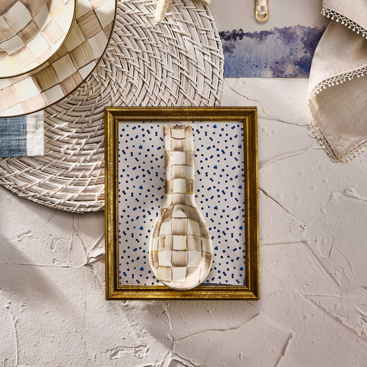 MacKenzie Childs: Mocha Check Spoon Rest