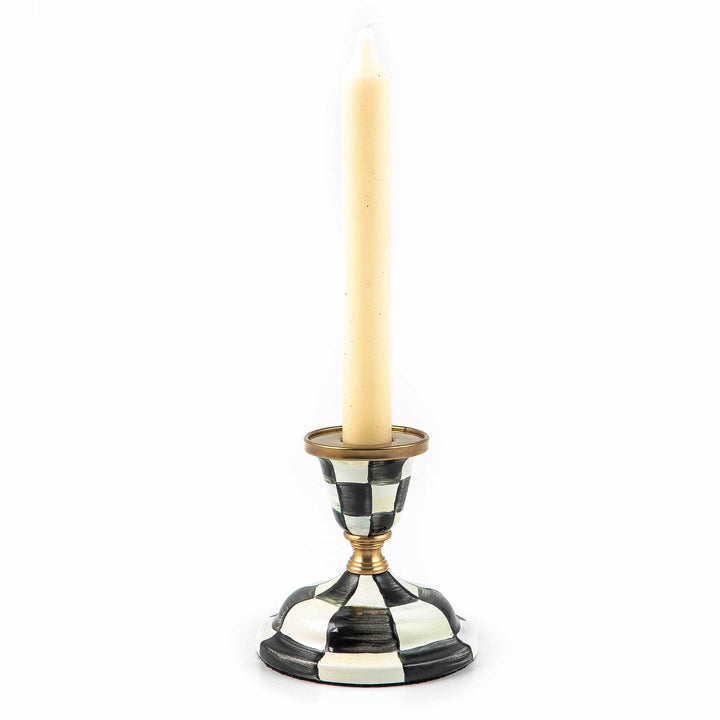 MacKenzie Childs: Courtly Check Short Candlestick