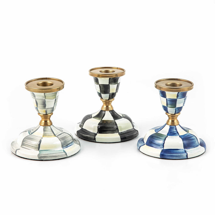 MacKenzie Childs: Courtly Check Short Candlestick