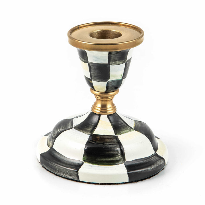 MacKenzie Childs: Courtly Check Short Candlestick