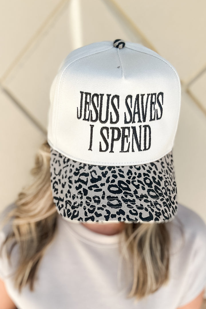 Jesus Saves I Spend Embroidered Hat