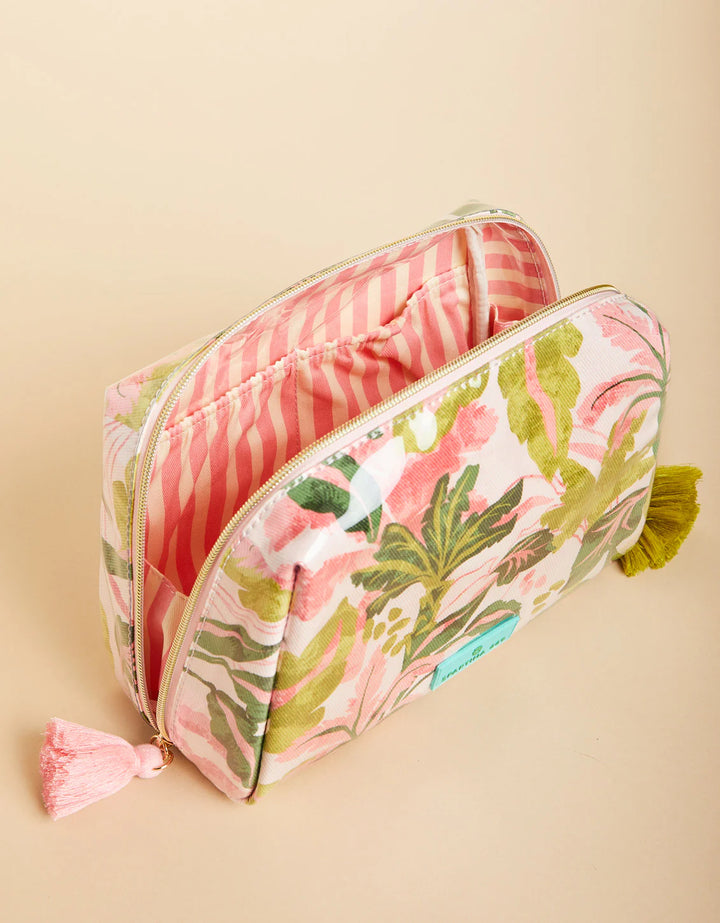 Spartina: Large Cosmetic Pouch-  Palm Paradise