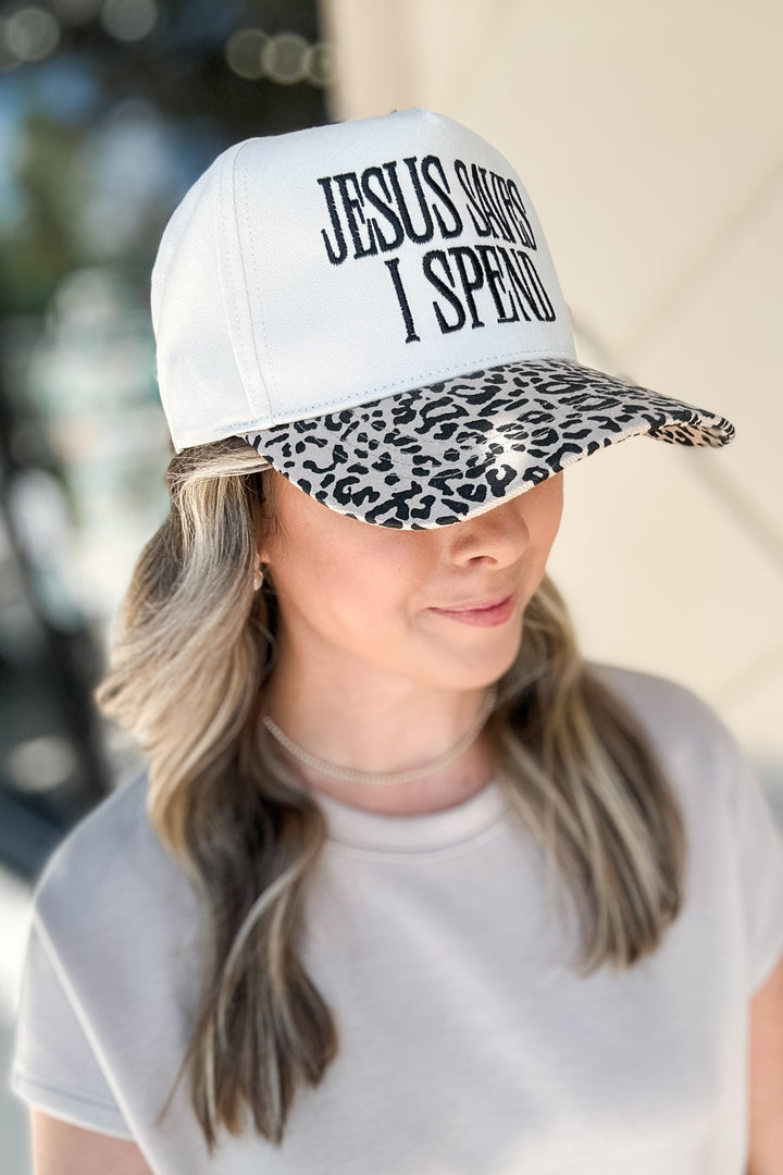 Jesus Saves I Spend Embroidered Hat