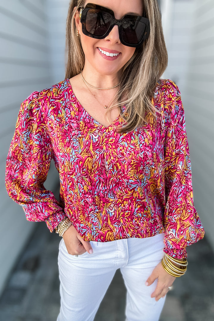 Into The Pink Mix Blouse