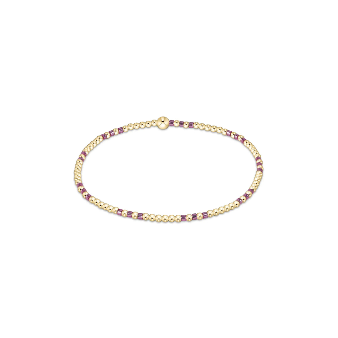 enewton: Hope Joy Pattern 2MM Bead Bracelet - Pink Metallic