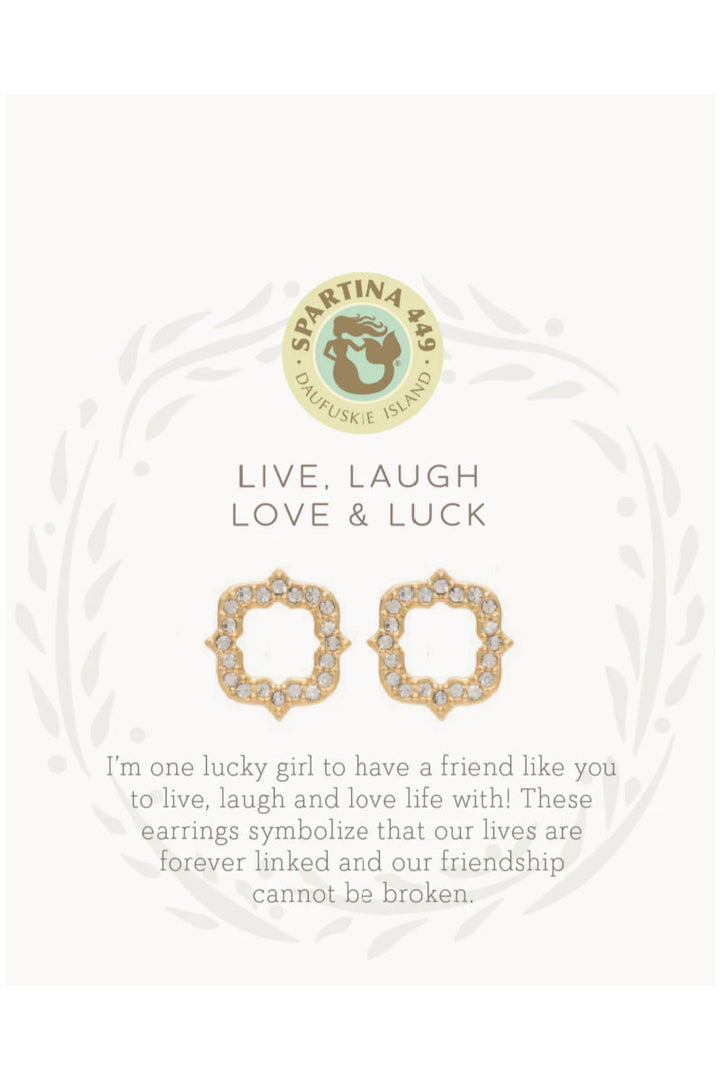 Spartina 449: Sea La Vie Stud Earrings Luck/Quatrefoil