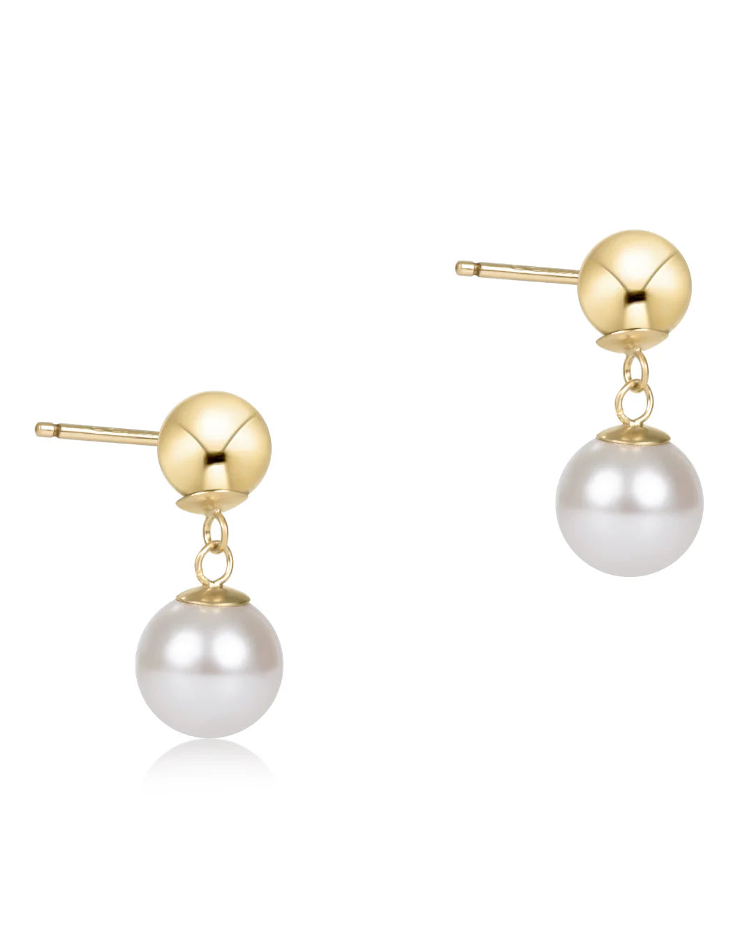 enewton: - Classic 8mm Ball Drop Stud - Pearl