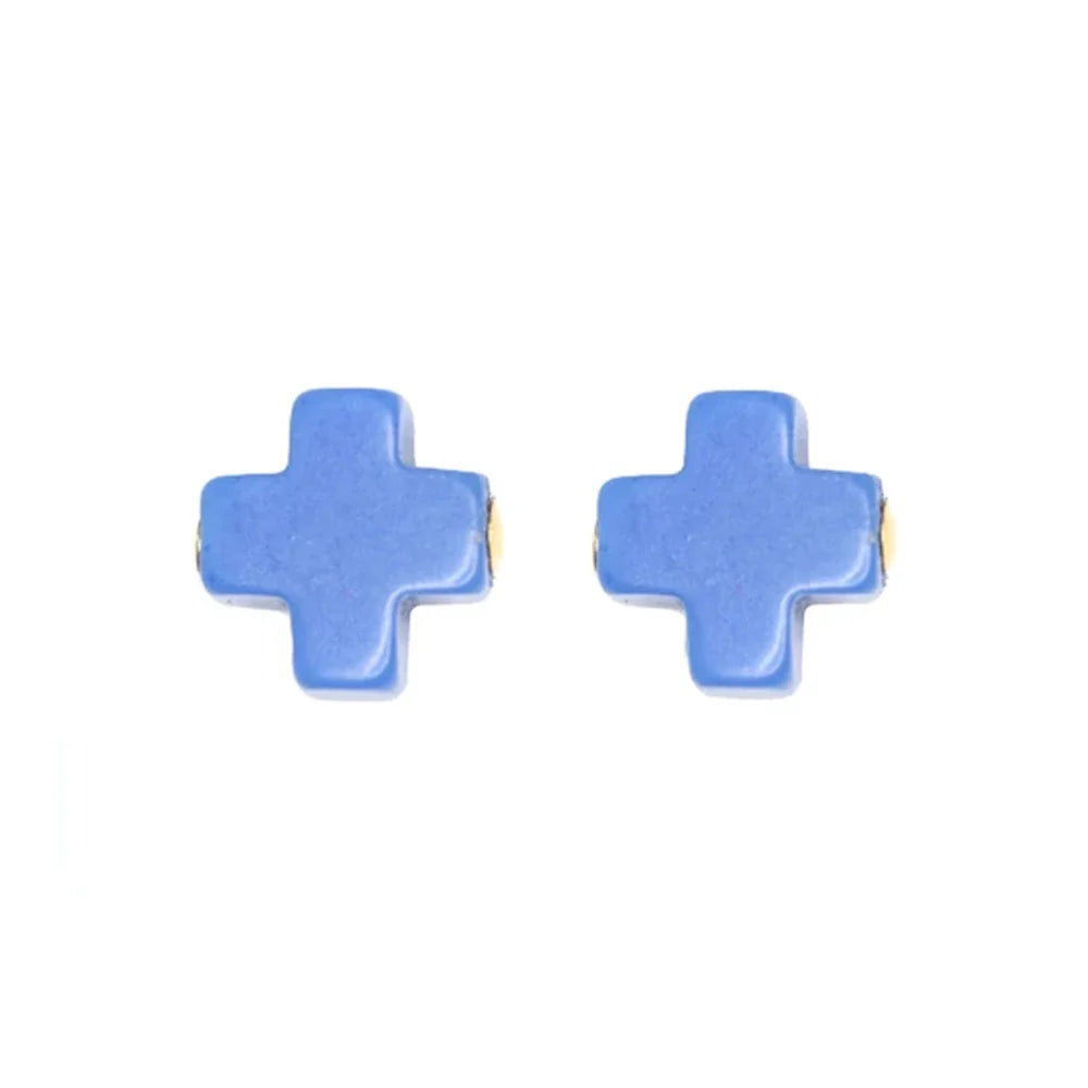 enewton: Signature Cross Stud - Colbalt