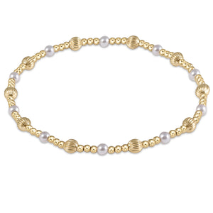 enewton: Dignity Sincerity Pattern 4mm Bracelet- Pearl