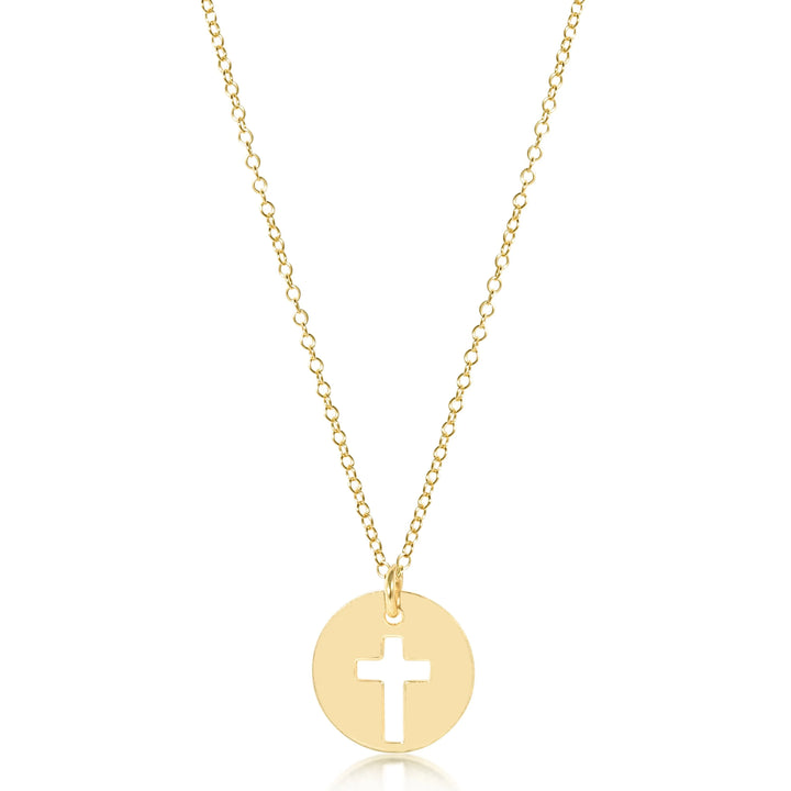 enewton: 16" Necklace Gold - Blessed Gold Disc