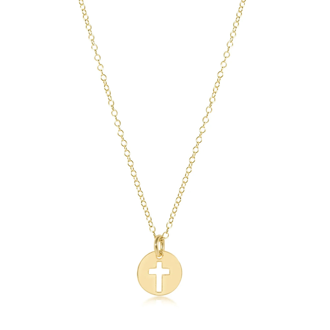 enewton: 16" necklace gold - blessed small gold disc