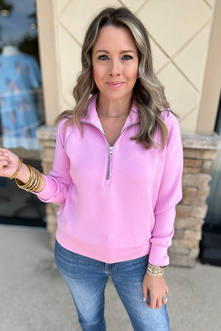 SPANX: AirEssentials Half Zip - Petunia