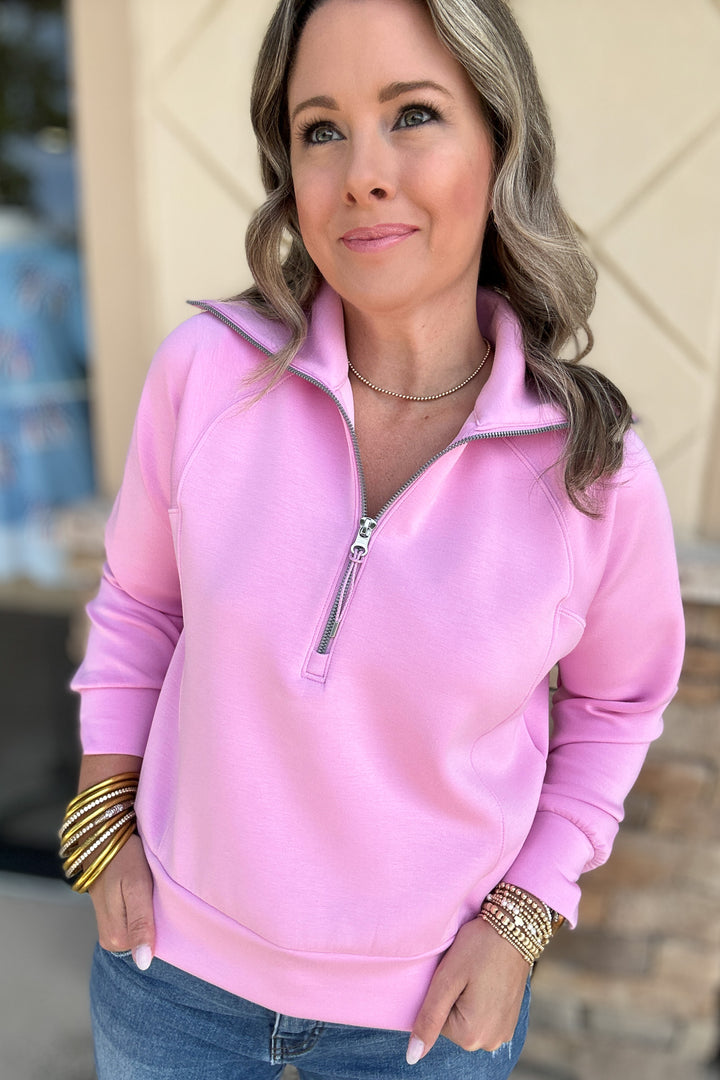 SPANX: AirEssentials Half Zip - Petunia