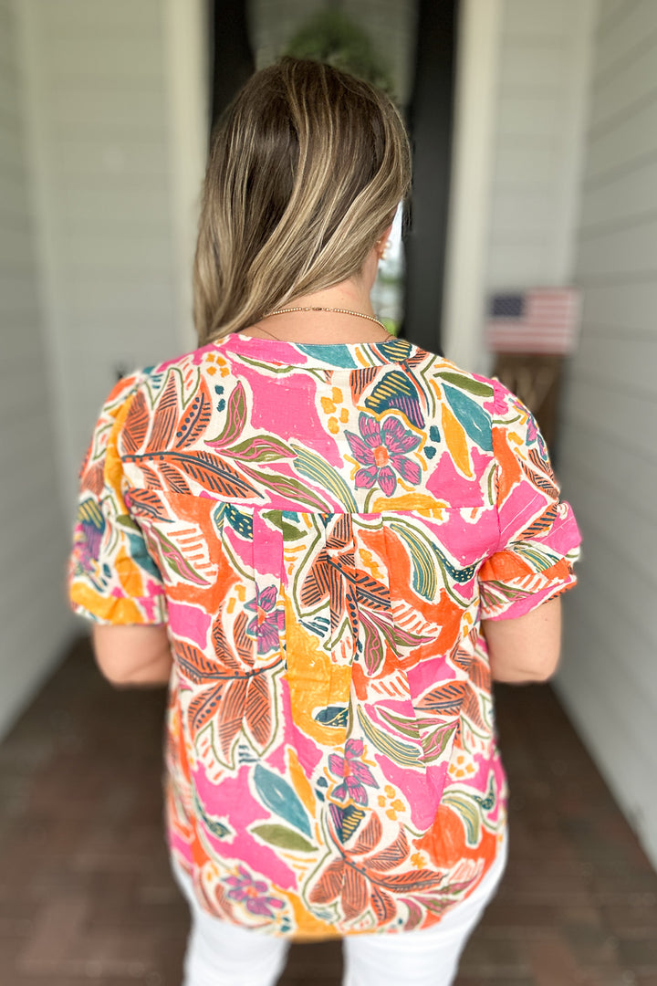 I'm Yours Button Down Blouse - Pink