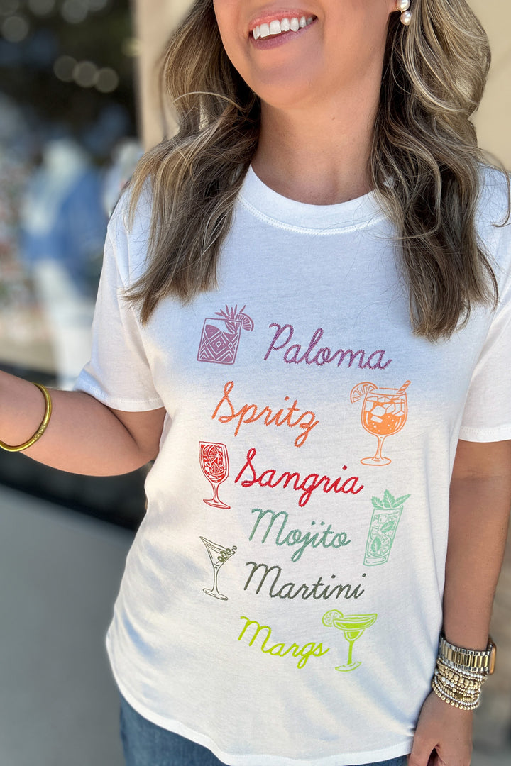 Z Supply: Cocktails Boyfriend Tee Sea Salt