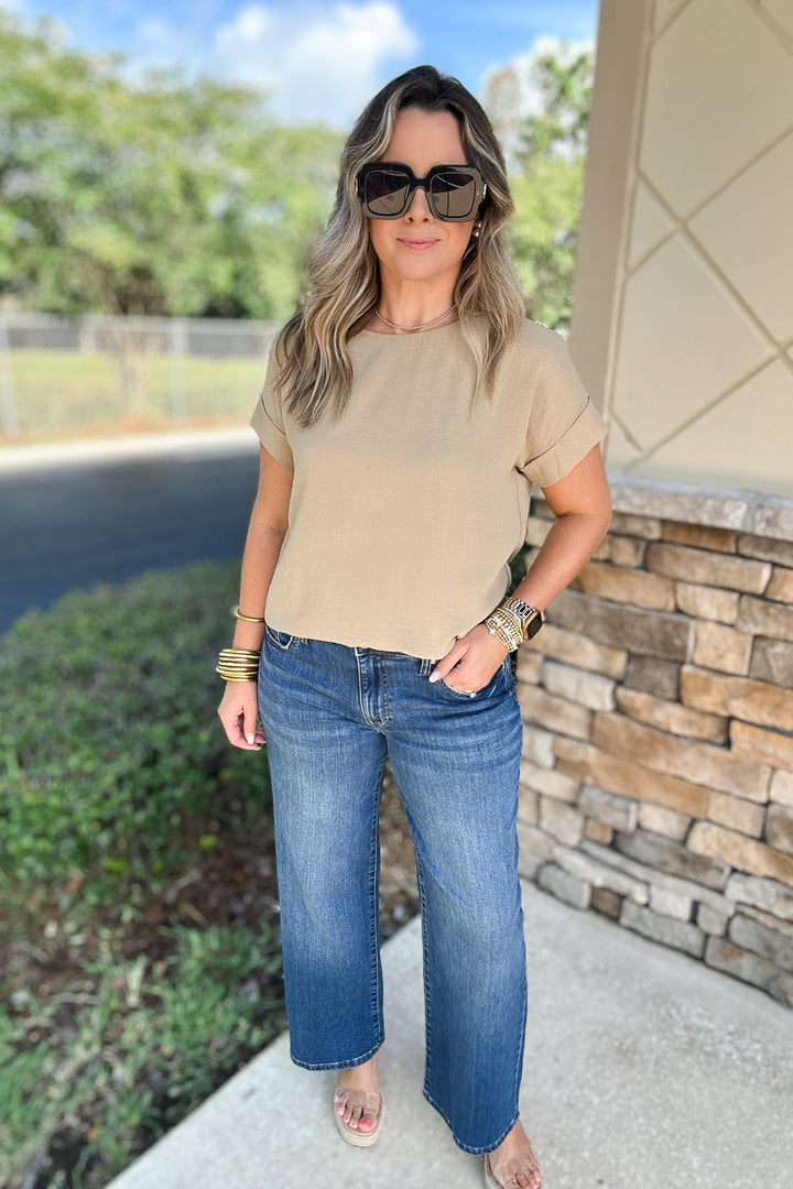 KUT: CHARLOTTE HIGH RISE WIDE LEG WITH REGULAR HEM - HEALTHY