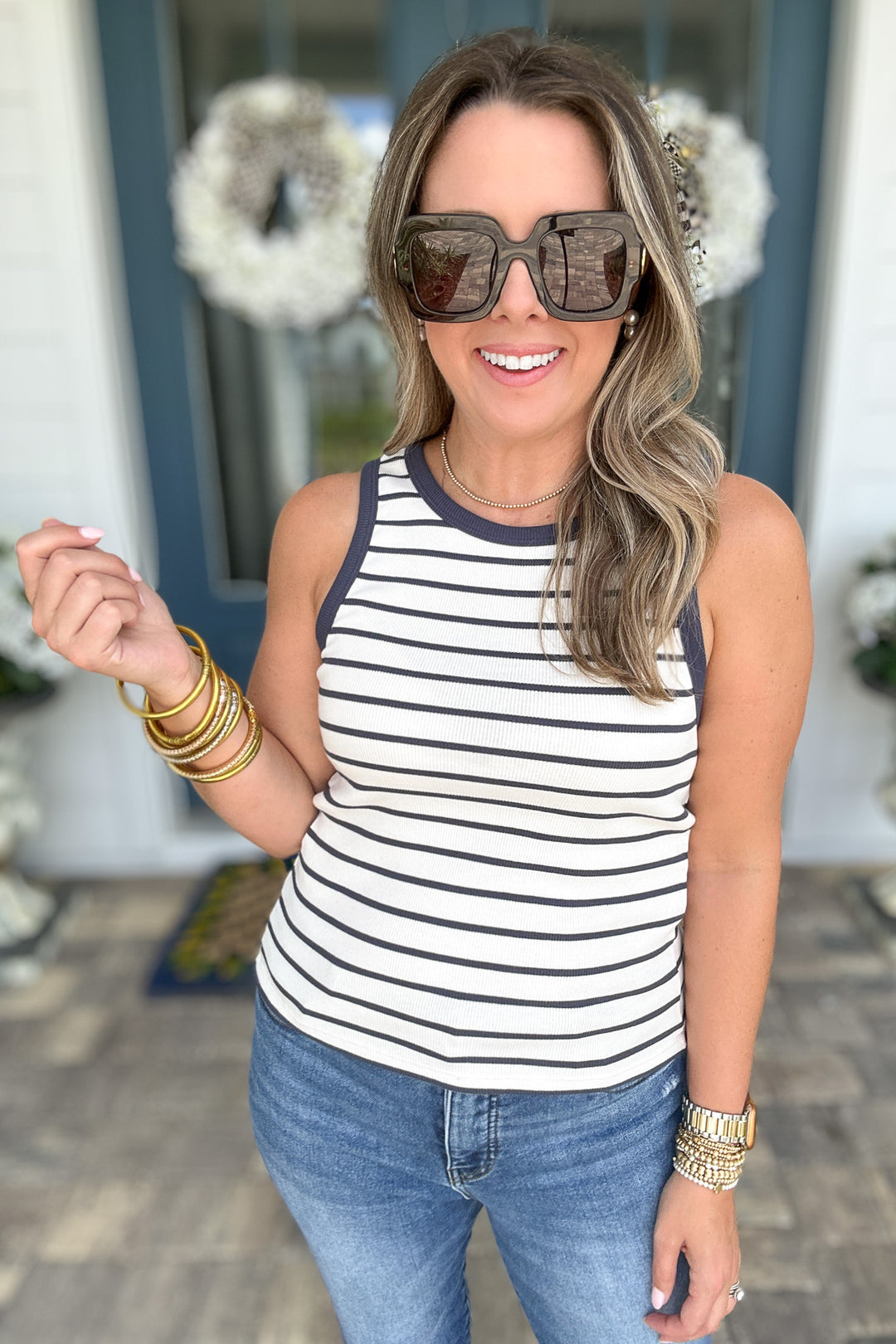 Z Supply: Hadley Stripe Rib Tank - Supernova