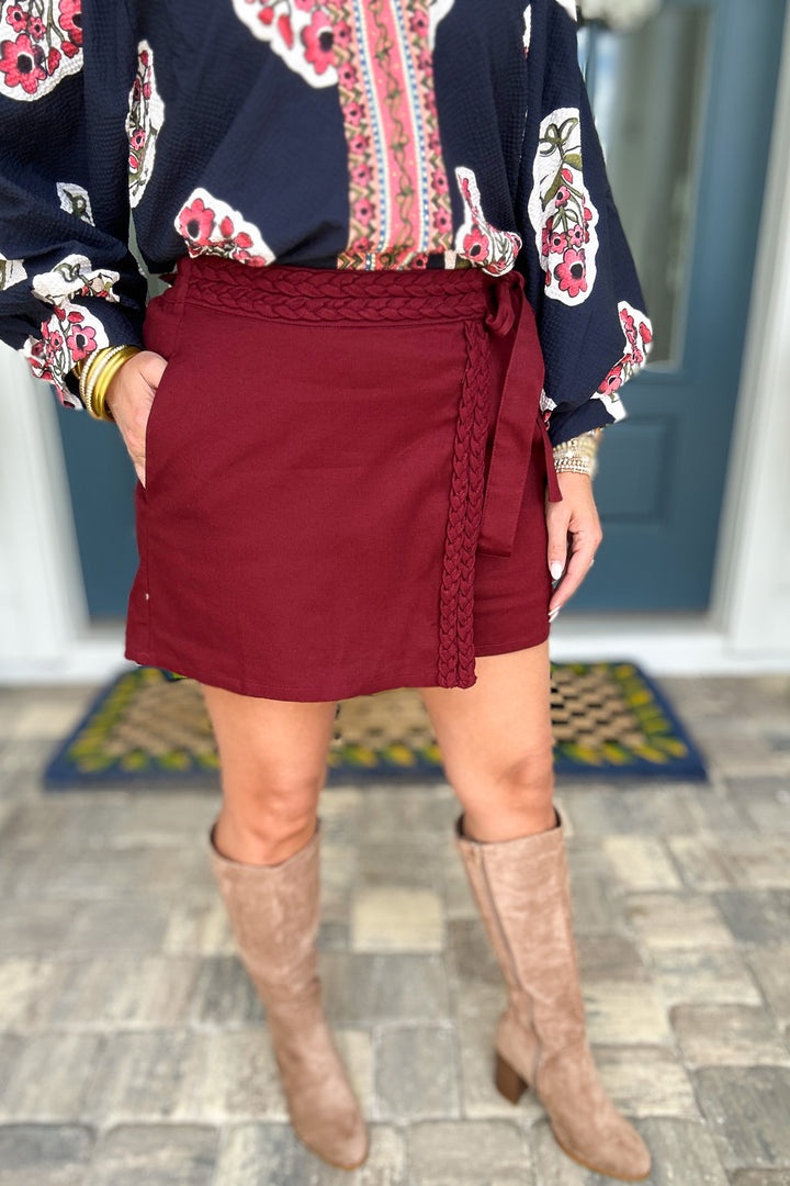 Course Ready Skort- Wine