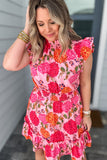 Pretty Whimsy Floral Ruffle Dress
