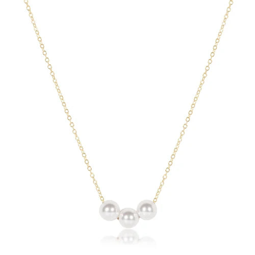 enewton: 16" Necklace Gold - Joy Pearl 6mm