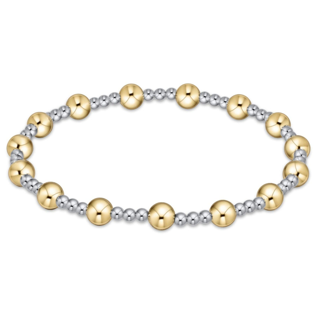 enewton: Classic Sincerity Pattern 5mm Beaded - Mixed Metal