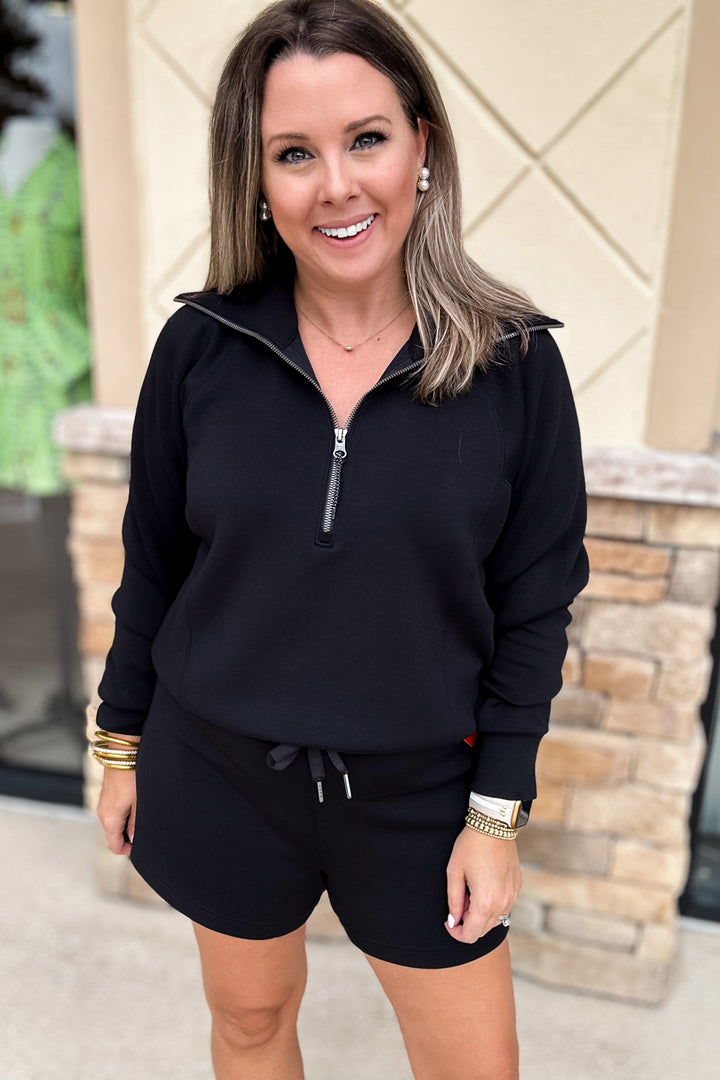 SPANX: AirEssentials Half Zip - Very Black